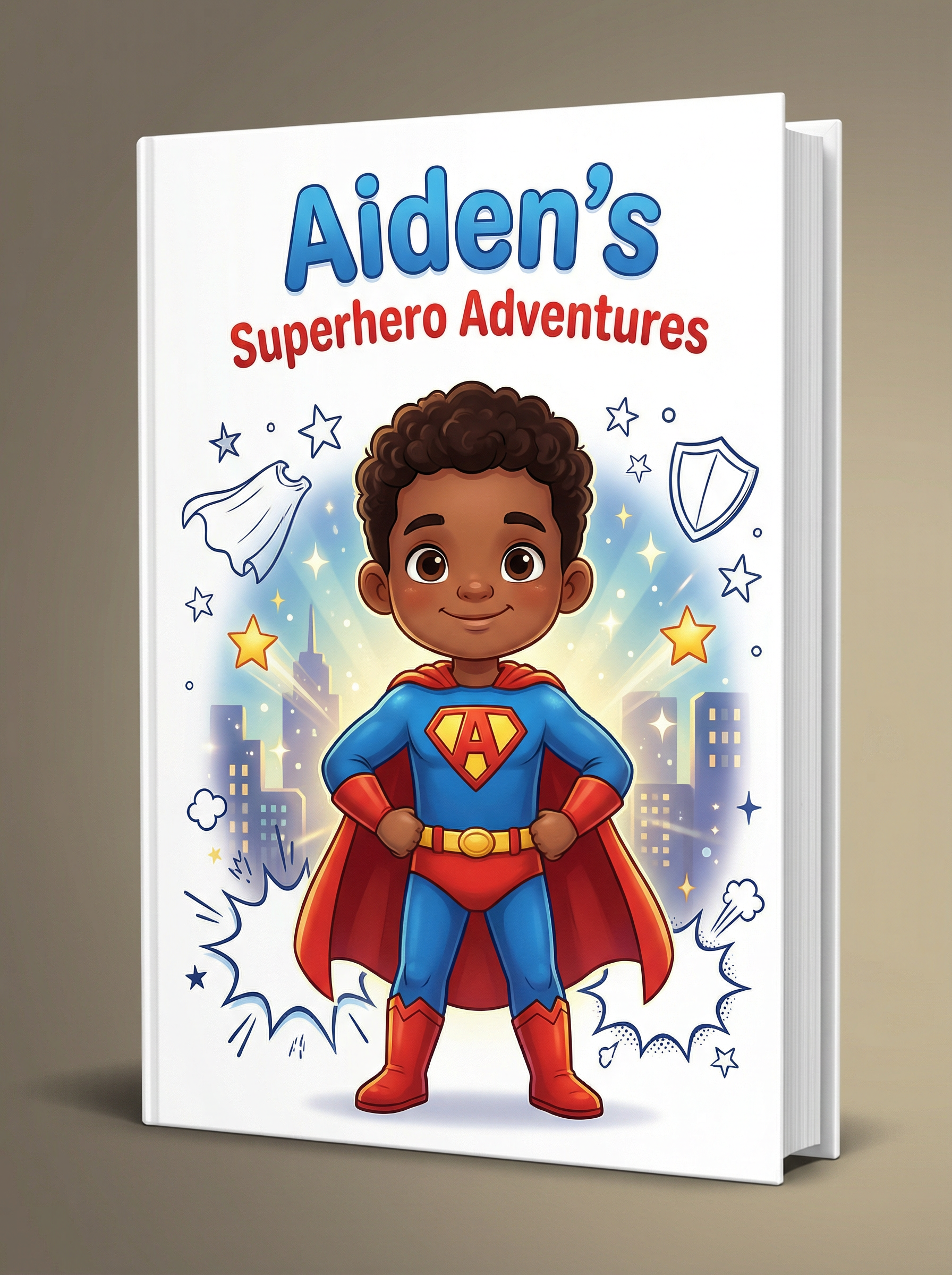 Child in storybook scene