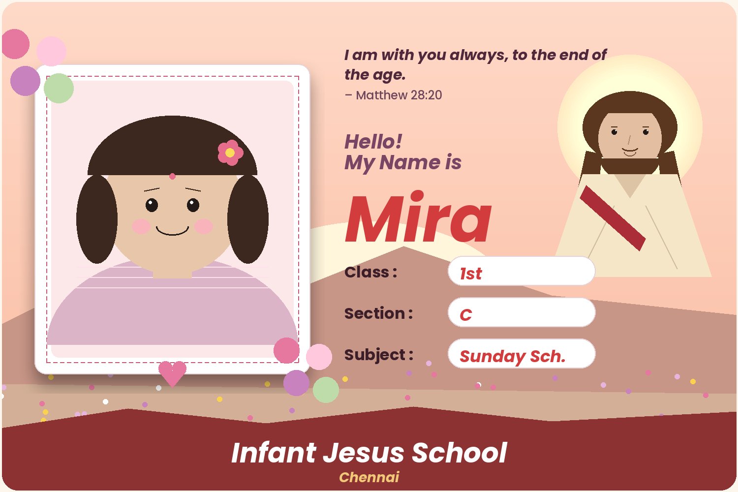 Jesus & Me — Matthew 28:20 — sample design