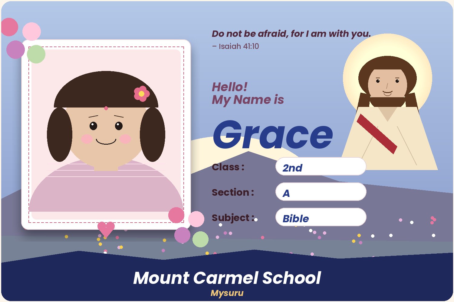 Jesus & Me — Isaiah 41:10 — sample design